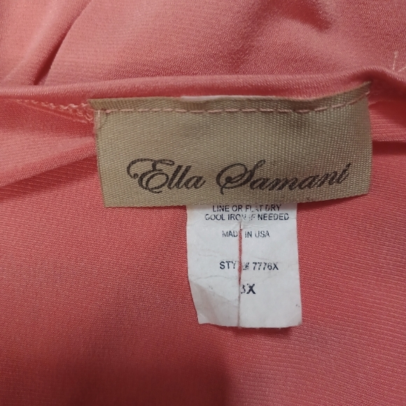 Ella Samani, Pull-Over Romper, Size: 3X" Coral Orangish Color - Picture 10 of 11